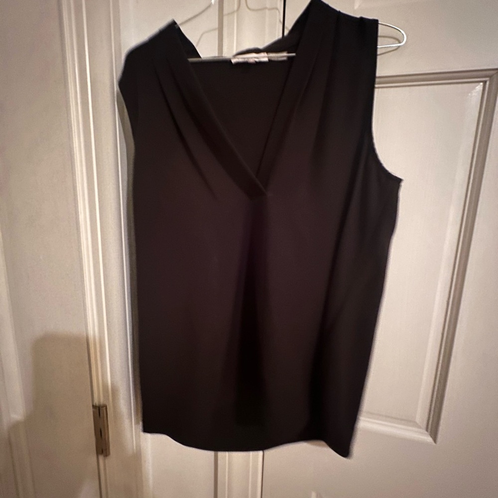 Calvin Klein Black V-Neck Blouse